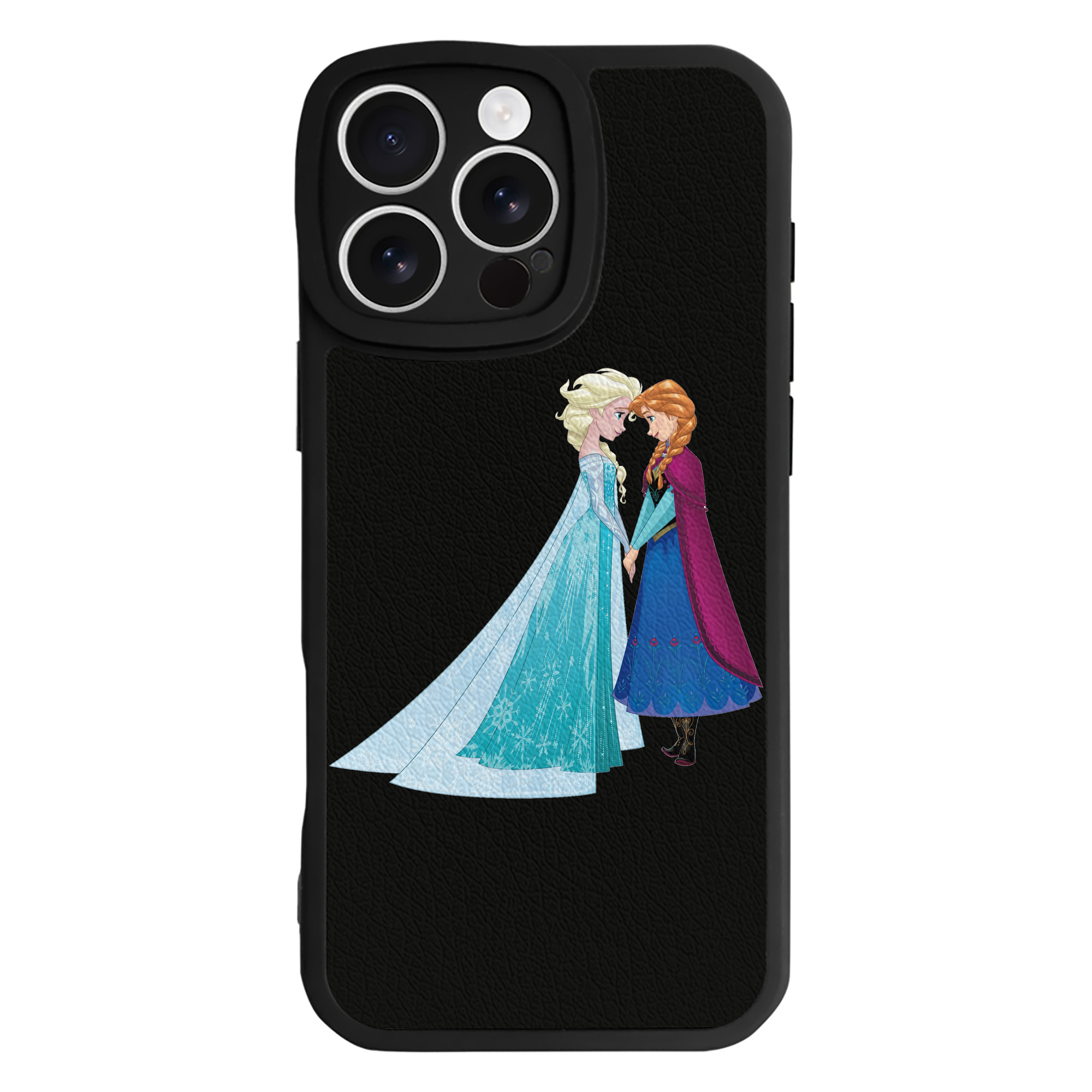 （画像用） アナと雪の女王 アンナ エルサ Frozen Anna Elsa 【iPhone 16シリーズ対応】シリコンスマホケース（レザー調） 材質：シリコン